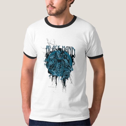 Zwart handje - Grafisch collage T-shirt (Voorkant)