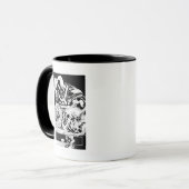 Zwart handje met schedel paneel 2 mok (Voorkant links)