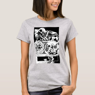 Zwart handje met schedel paneel 2 t-shirt
