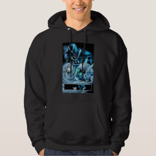 Zwart handje met schedel paneel hoodie