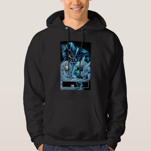 Zwart handje met schedel paneel hoodie (Voorkant)