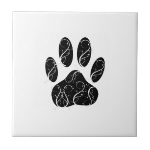 Zwart handschrift afdrukken met witte kleuren tegeltje