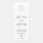 Zwart handschrift niet storen bruiloft (Voorkant)