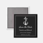 Zwart handschrift opslaan Magnet Datum magneet (Voorkant / Achterkant)