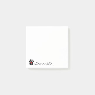 Zwart handschrift Rood hart afdrukken Post-it® Notes