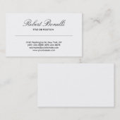 Zwart handschrift Script-wit Visitekaartje (Voorkant / Achterkant)