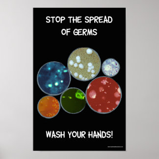 Zwart handwasveiligheids-poster poster