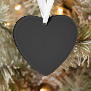 Zwart Hart Acryl Ornament