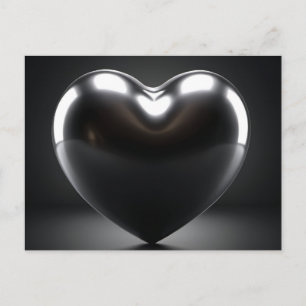 Zwart Hart Digitale Kunst Briefkaart