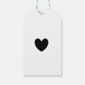 Zwart Hart Gift Labels Cadeaulabel (Achterkant)