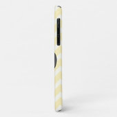 Zwart hart op gele Chevron Stripe-telefoontas Case-Mate iPhone Case (Achterkant/links)
