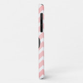Zwart hart op roze Chevron Stripe-telefoontas Case-Mate iPhone Case (Achterkant/links)