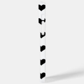 Zwart Hart Patroon Case-Mate iPhone Case (Achterkant / Links)