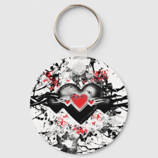 Zwart hart sleutelhanger