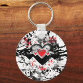Zwart hart sleutelhanger (Voorkant)