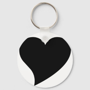 Zwart hart sleutelhanger