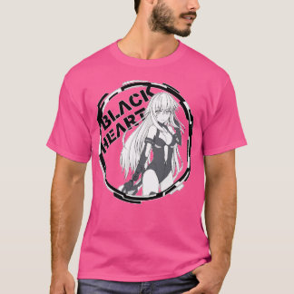 Zwart hart t-shirt