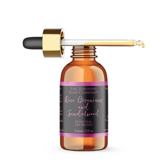 Zwart & Heet Roze Cosmetica Dropper Flesetiket Etiket