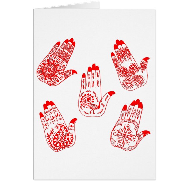 Zwart Henna Tattoo Handen (Voorkant)