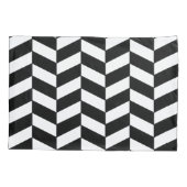 Zwart herringbone kussensloop (Achterkant-Links)