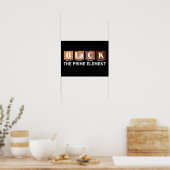 Zwart het eerste element poster (Keuken)