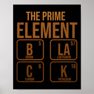 Zwart het eerste element poster