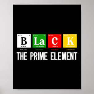 Zwart Het Prime Element Zwarte Geschiedenis Maand  Poster