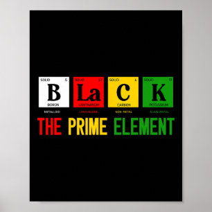 Zwart Het Prime Element Zwarte Geschiedenis Maand  Poster