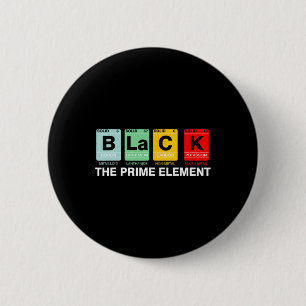Zwart Het Prime Element Zwarte Geschiedenis Maand Ronde Button 5,7 Cm
