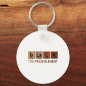 Zwart Het Prime Element Zwarte Geschiedenis Maand  Sleutelhanger (Voorkant)