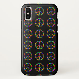 Zwart Hoesje met Vredessymbool iPhone 7