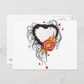 Zwart hoogstijlhart en ventilator briefkaart (Voorkant / Achterkant)