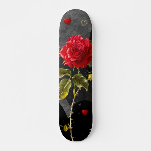 Zwart hoogtepunt met rode roze skateboard (Voorkant)