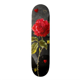 Zwart hoogtepunt met rode roze skateboard