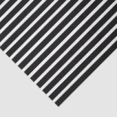 Zwart horizontaal Stripes-papier Tissuepapier (Detail)