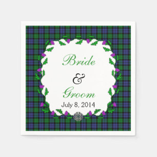 Zwart Horloge Militaire Keltische bruiloft gunst Servetten