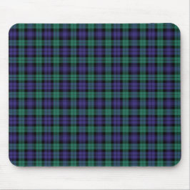 Zwart horloge Schotse Tartan Muismat