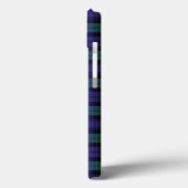 Zwart horloge Schotse Tartan naam Case-Mate iPhone Case (Achterkant / Links)