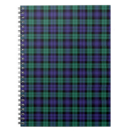 Zwart horloge Schotse Tartan Notitieboek