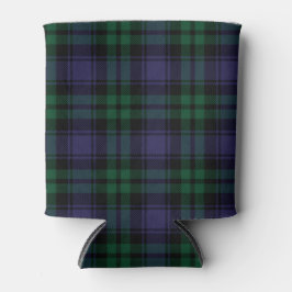 Zwart horloge Tartan, Plaid Blikjeskoeler
