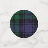 Zwart horloge Tartan, Plaid Confetti (Kleine voorkant)