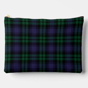 Zwart horloge Tartan, Plaid Etui