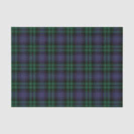 Zwart horloge Tartan, Plaid Tissuepapier
