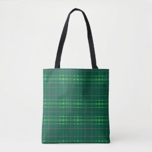 Zwart horloge Tartan stof patroon Draagtas
