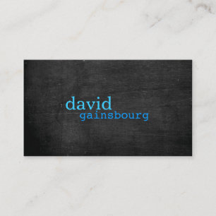 Zwart Hout Blauw Typografie Visitekaartje