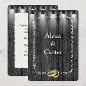 Zwart hout en schijnwerpers kaart (Voorkant / Achterkant)