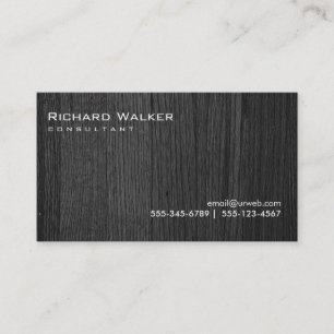 Zwart Hout Klassiek Professioneel Retro Cool Visitekaartje