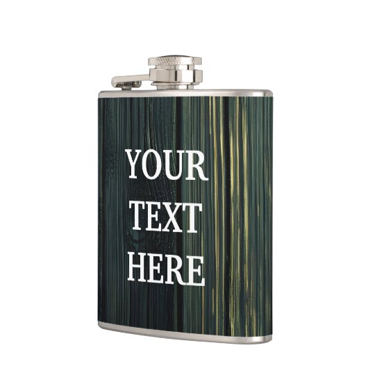 Zwart hout personaliseren heupfles (Links)