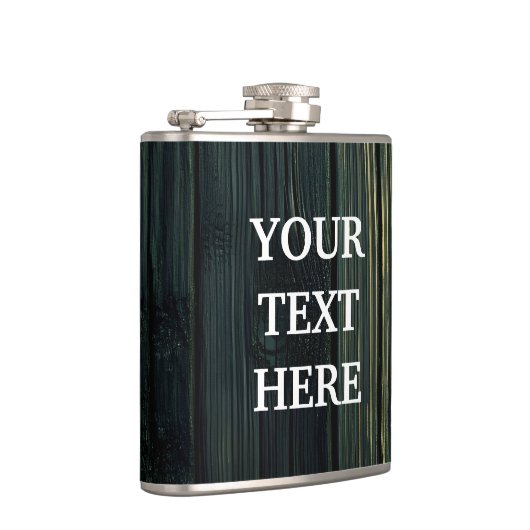 Zwart hout personaliseren heupfles (Rechts)