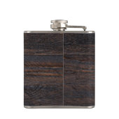 Zwart hout personaliseren heupfles (Achterkant)